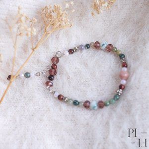 2/50$ bracelet with natural agate gemstones